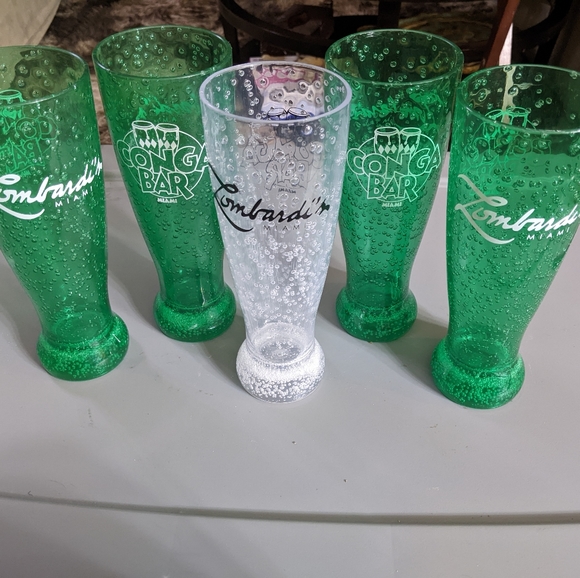 LOMBARDI'S MIAMI Beach!!Tall Hard Plastic Conga Bar souvenir cups! - Picture 4 of 10